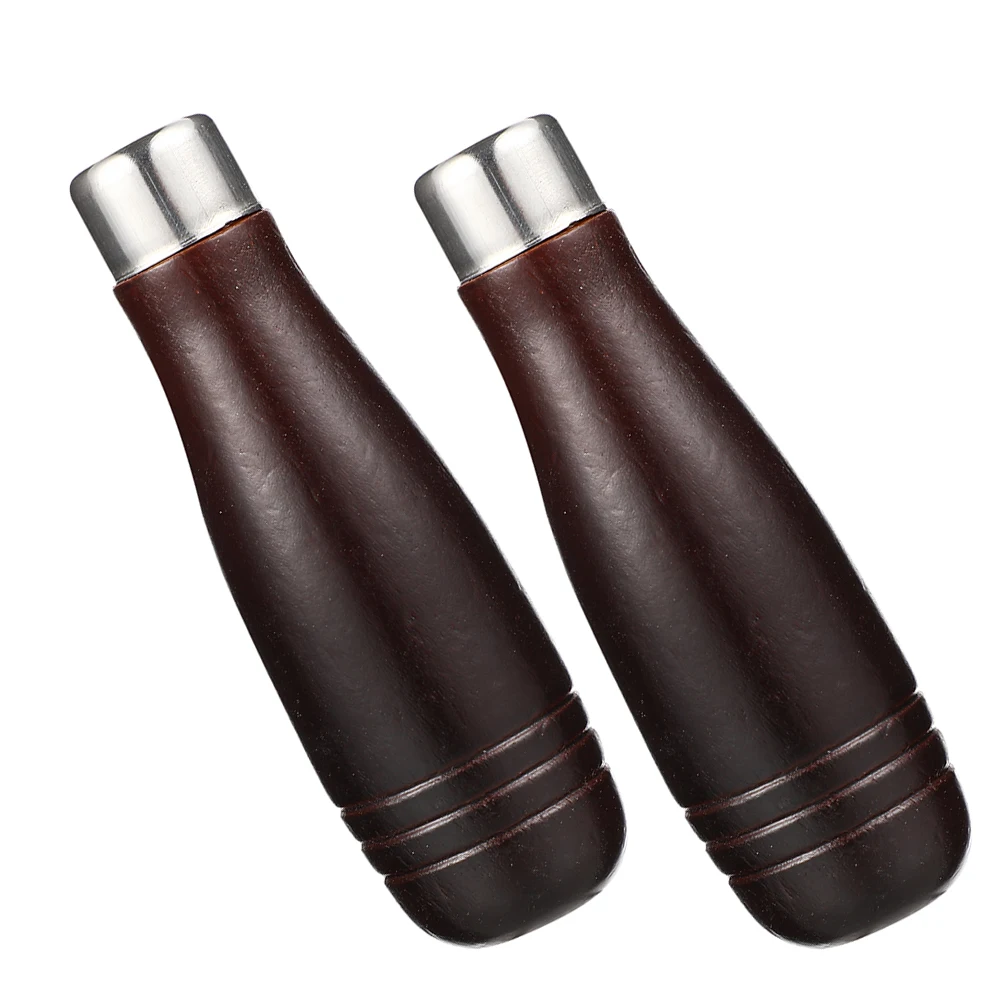 

2pcs Wooden Handles Durable Replacement for Small Files Woodworking Wooden Handle Metalworking Tools Hand Tools