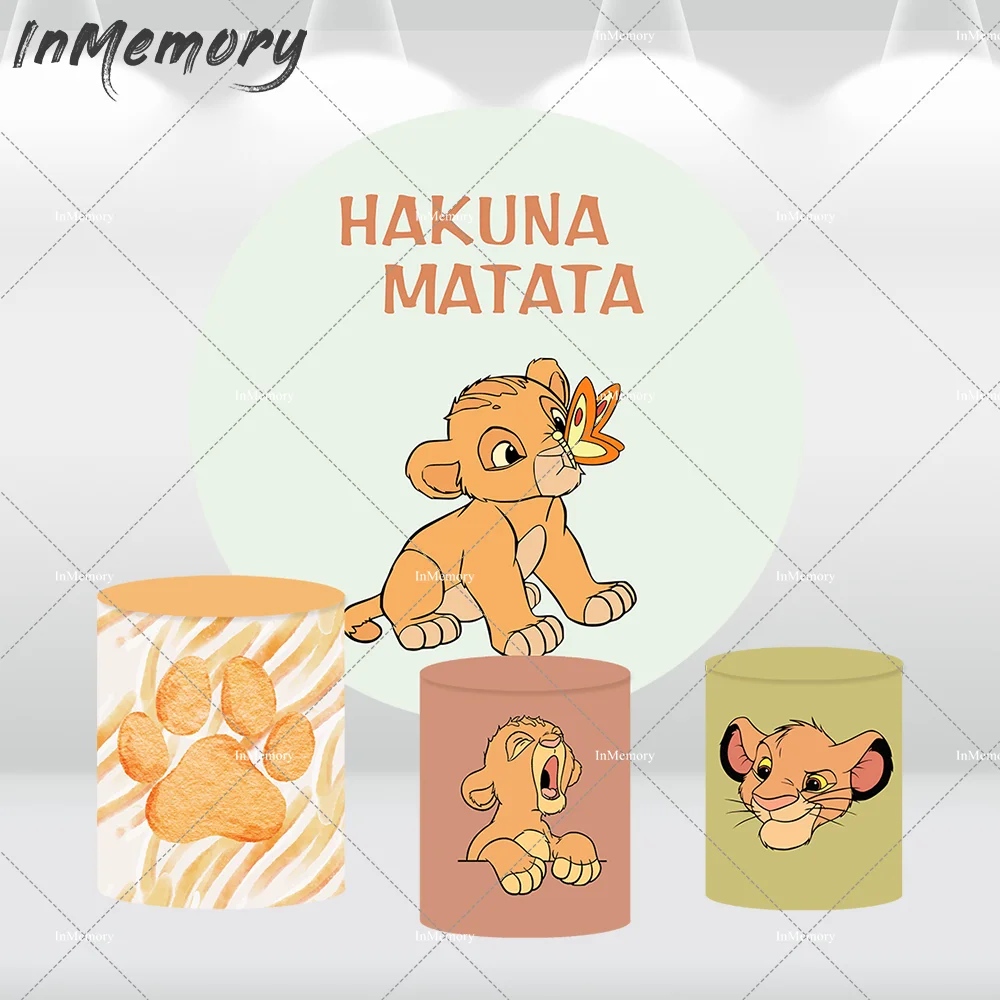 Simba-fondo redondo para fotografía de recién nacido, decoración para Baby Shower, pancarta de mesa de dulces para primer cumpleaños