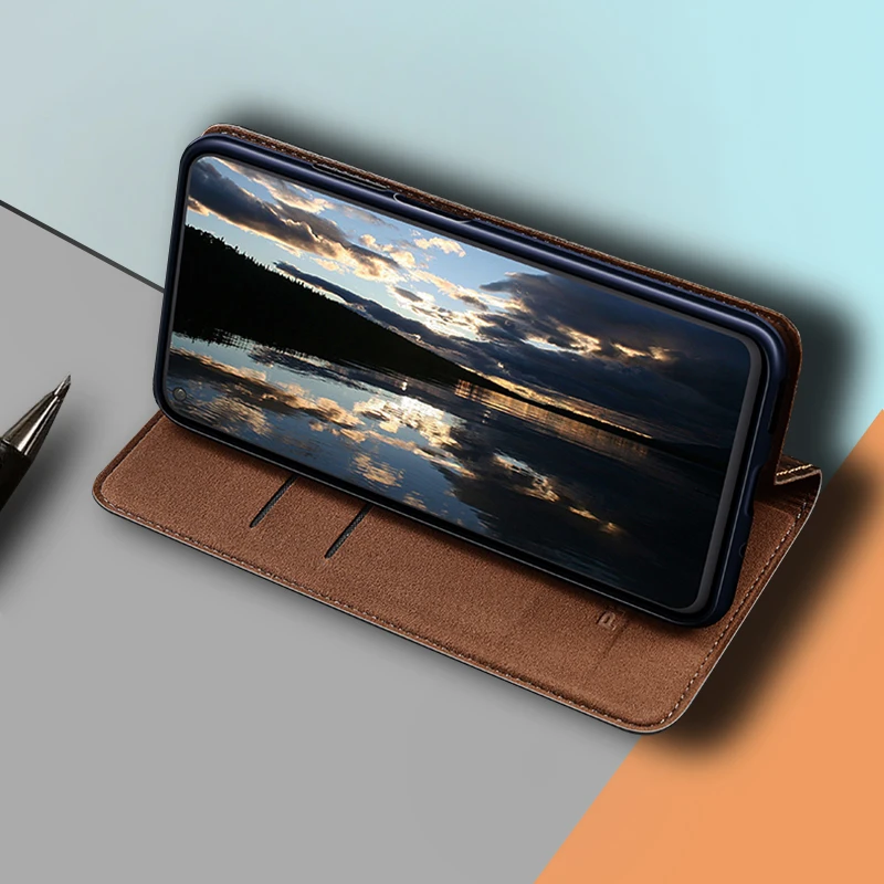 Genuine Leather Flip Case For Realme GT 2 3 5 6 6T 7 7T Pro Master Explorer Master Phone Cover Card Cases Crazy Horse Handmade