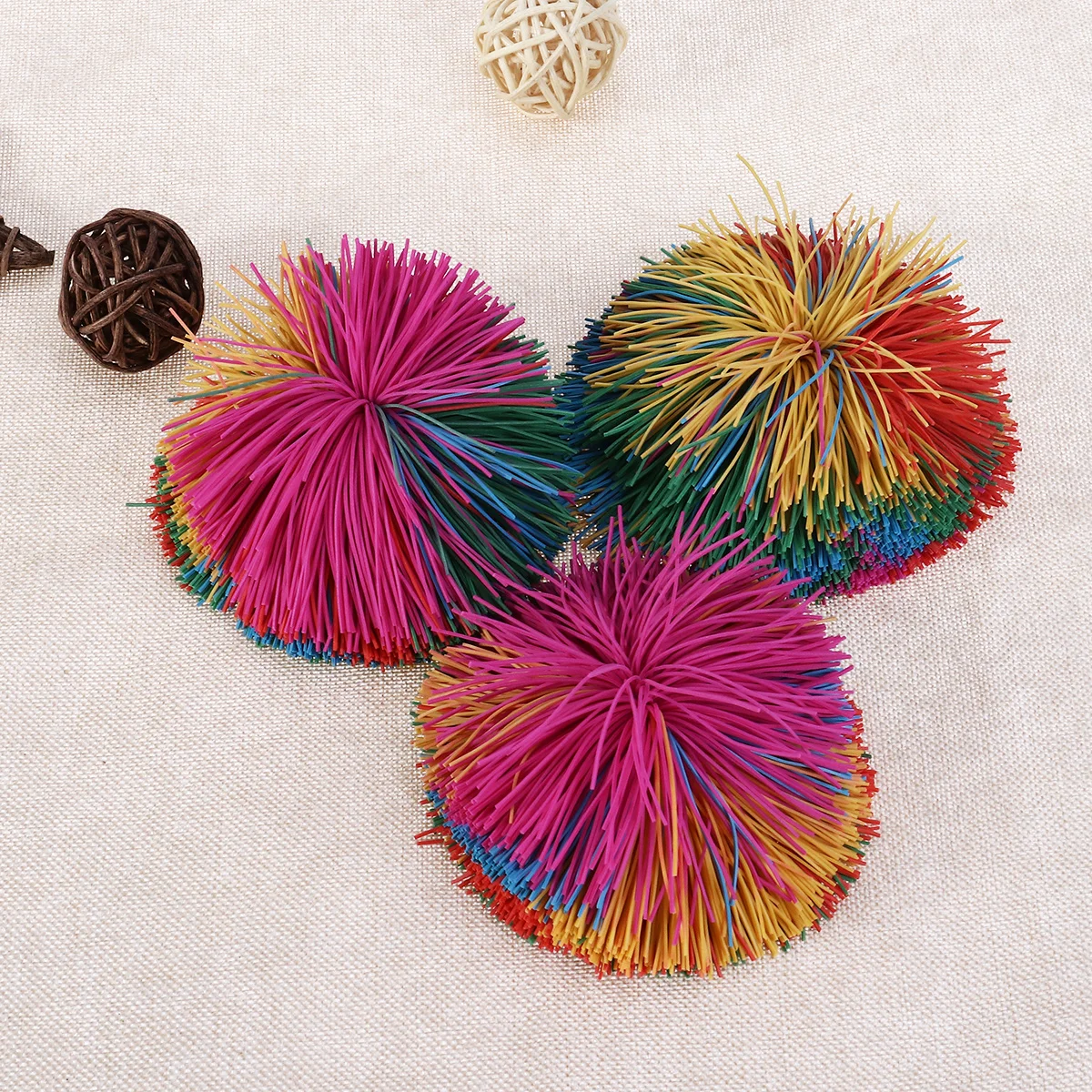 

3Pcs Premium Elastic Stringy Balls for Stress Relief Soft Sensory Fidget Play Ball for Adults and Kids Calming