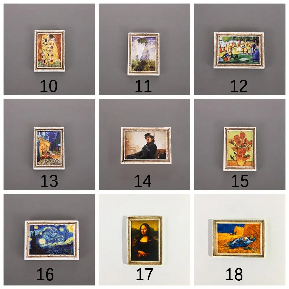 Mona Lisa refrigerator magnetic stickers van gogh Sunflower World famous paintings 3d fridge magnets home decoration collection