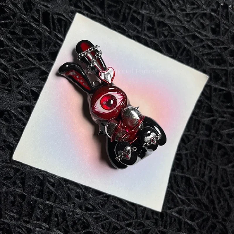 

3004 Handmade Custom Necklace Cthulhu Eyeball Bunny Horror Dark Punk Style Halloween Artwork Creative Birthday Gift Chains