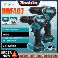 Makita DDF487 18V Cordless Brushless Electric Drill Driver Compact High Torque LXT Electric Variable Speed Brushless Motor Tool