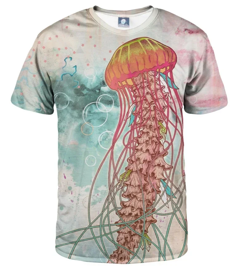 New Hot 3D Printed Luminescent Rainbow Jellyfish T Shirt Graphs Custom Hawaii Shirt Men Shortsleeve Y2k T-shirt Women Clothes