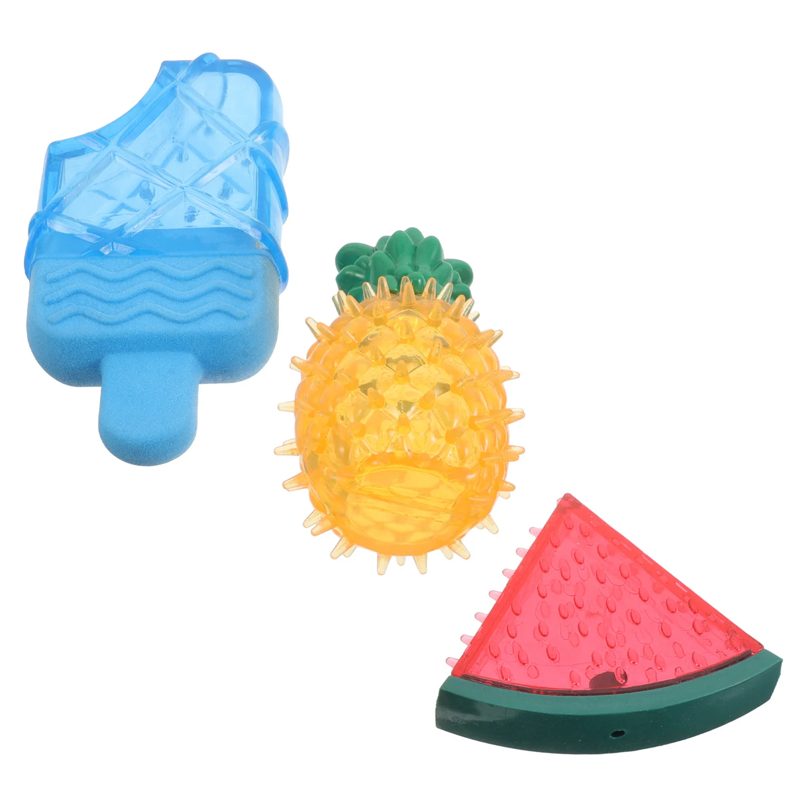 

3pcs Pet Freezable Chew Durable Tpr Puppy Teething Stick For Medium Dogs Cooling Squeaky Interactive Dog Summer Outdoor