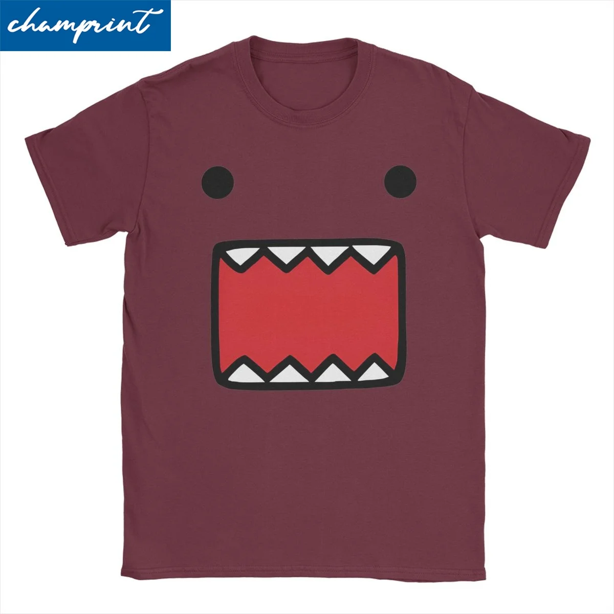 Domo Kun Doll Face T-Shirts for Men Women Vintage Pure Cotton Tee Shirt Round Collar Short Sleeve T Shirts Party Clothes