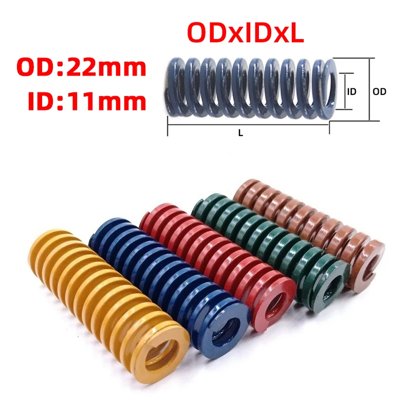 Creamily 3PCS Spiral Stamping Spring Coil Compressed Spring Release Pressure Mould Spring OD 22MM ID 11MM L 25MM-300MM