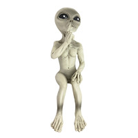 Outer Space Alien Statue Martians Garden Figurine Set For Home Indoor Outdoor Decoration