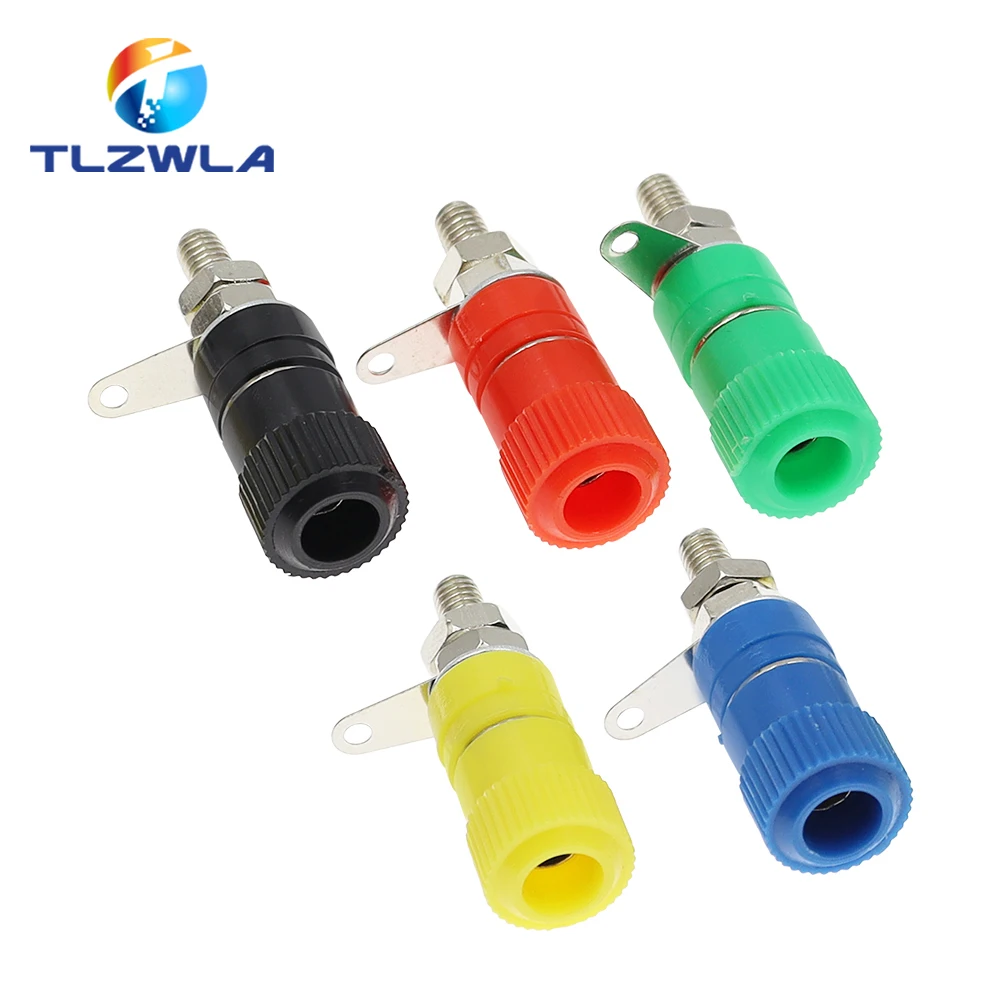 10PCS Terminal Blocks JS-919 4mm Amplifier Terminal Connector Binding Post Banana Plug Jack Mount