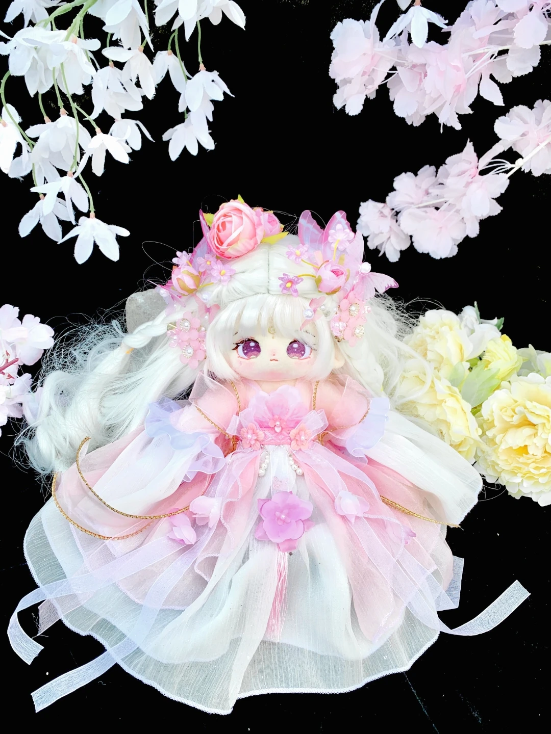 20cm 30cm Puppe Kleidung Prinzessin Fee Haarnadel Hanfu Lolita süßes Kleid Rock gefüllt Plüschtiere Plüsch Puppe Zubehör Anime Spielzeug Ki