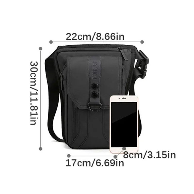 HVTIL Men Outdoor Cycling Leg Waist Bag Versatile Sports Hip Sack Belt Nylon Fanny Pack Male Solid Sling Waterproof Shoulder Bag