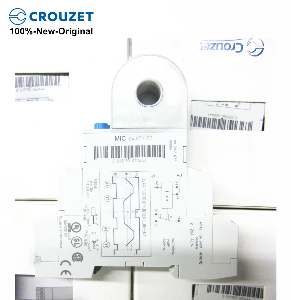 crouzet atual control rele mic 84871122 100 original novo 01