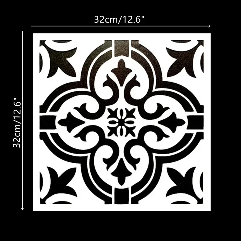 30 * 30 cm DIY szablon malarski szablon retro kwiatowy wzór model papier woskowy płytki ścienne podłoga meble dekoracyjne formy mandala — zdjęcie 5