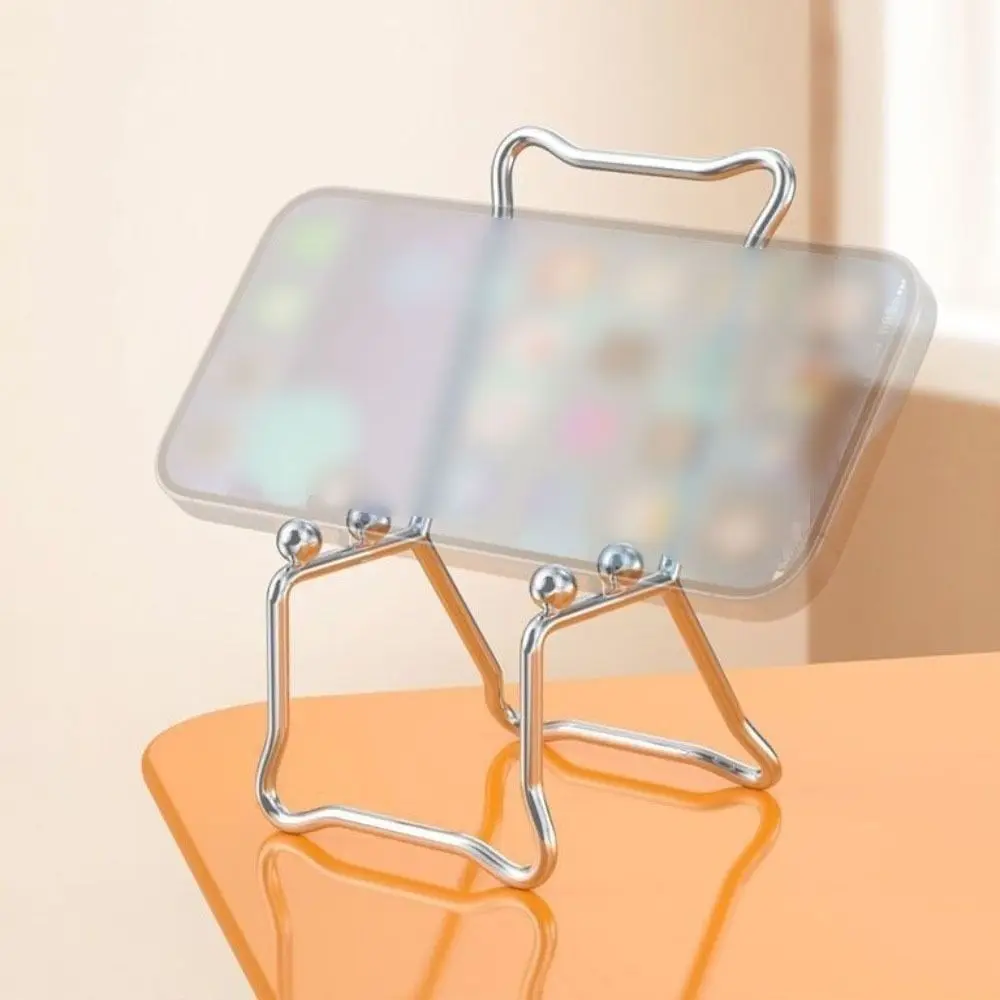 

2Pcs Creative Desktop Chair Phone Stand Universal Cute Mobile Phone Holder Stainless Steel Decorative Ornaments
