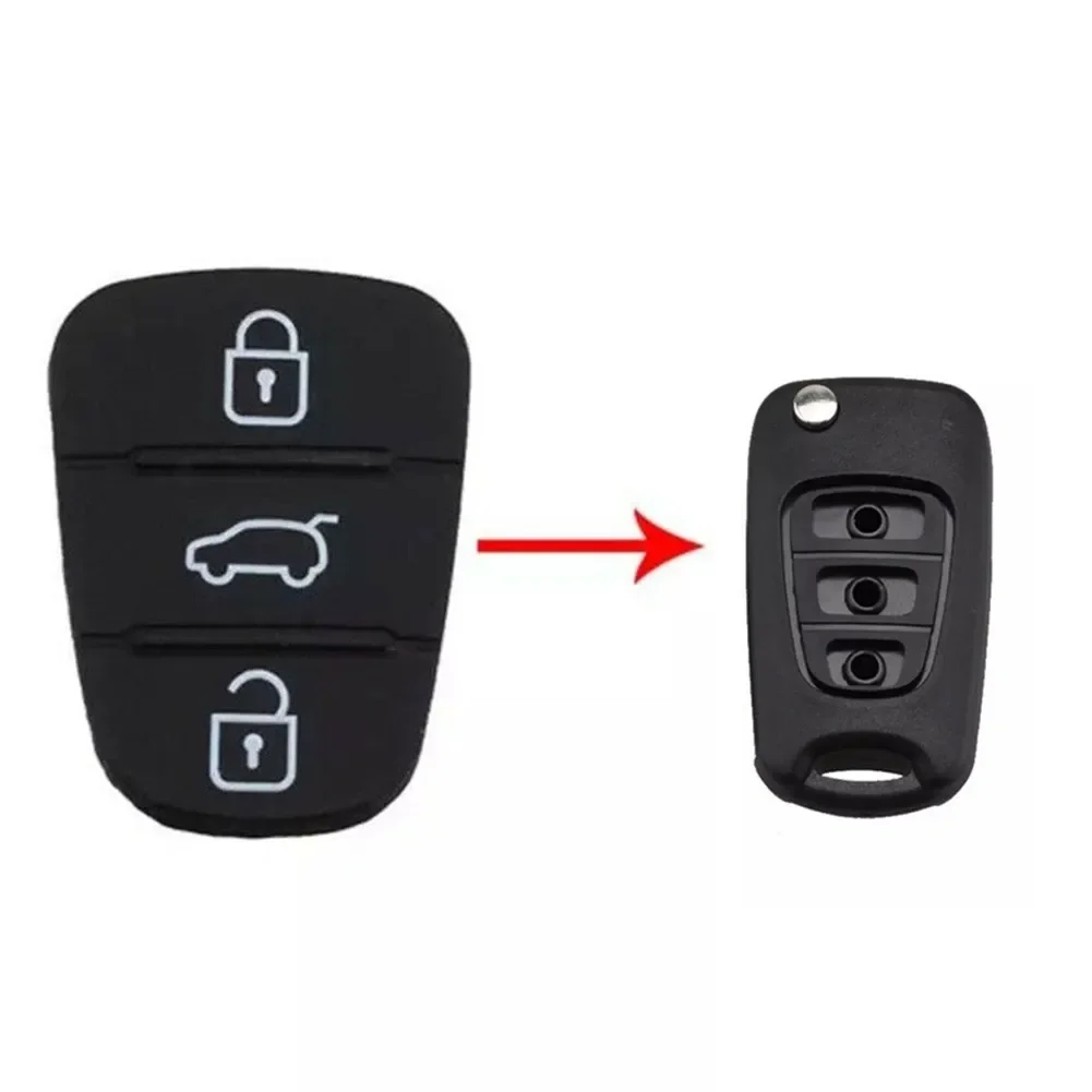 3 Buttons Remote Car Key Shell Fob Rubber Pad Replacement Hot Slae For HYUNDAI KIA I20 I30 Ix35 Ix20 Venga Key Case