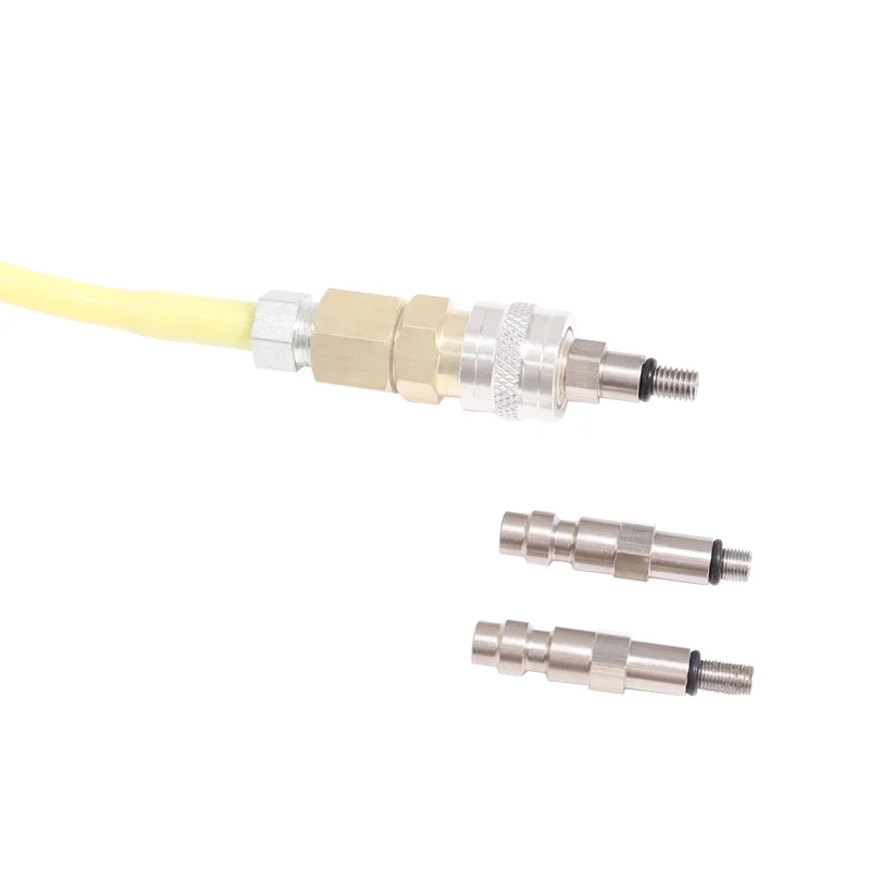 HPA KJW/WE KSC/KWA 8MM Stainless Steels Male/Female Filling Charging Adaptor Fill Probe Quick Disconnect For Air Paint Soft Ball