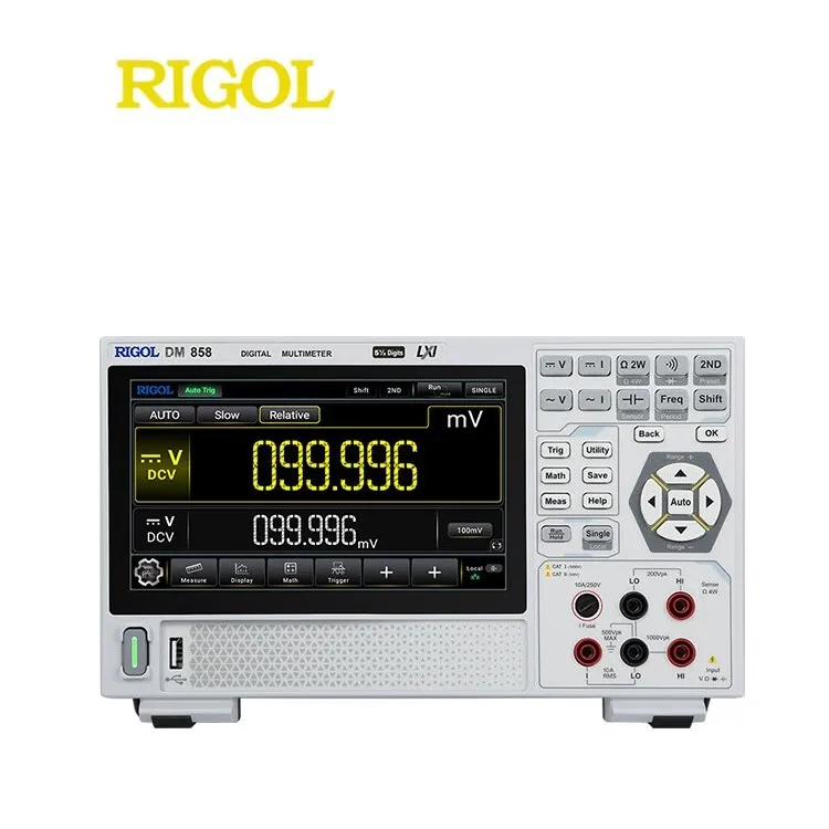 RIGOL DM858/DM858E 5.5-bit resolution 125rdgs / 80rdgs digital desktop multimeter 0.03%/0.06% DCV accuracy storage of 500,000