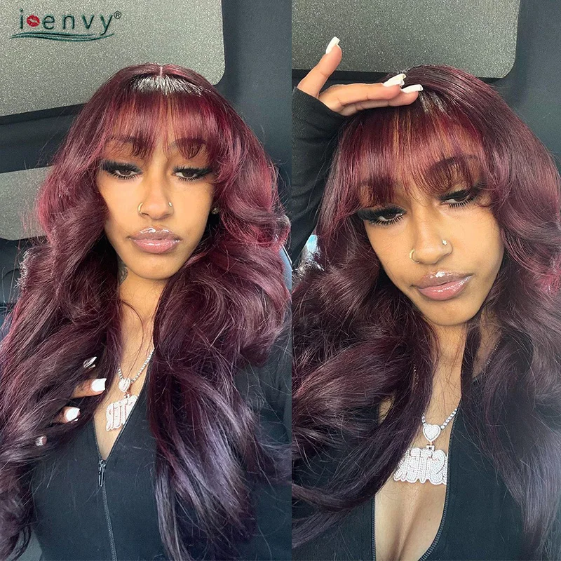 Colored 13X4 Hd Lace Frontal Wig 99J Burgundy Human Hair Wig Body Wave Long 13X6 Lace Front Human Hair Brazilian For Black Women