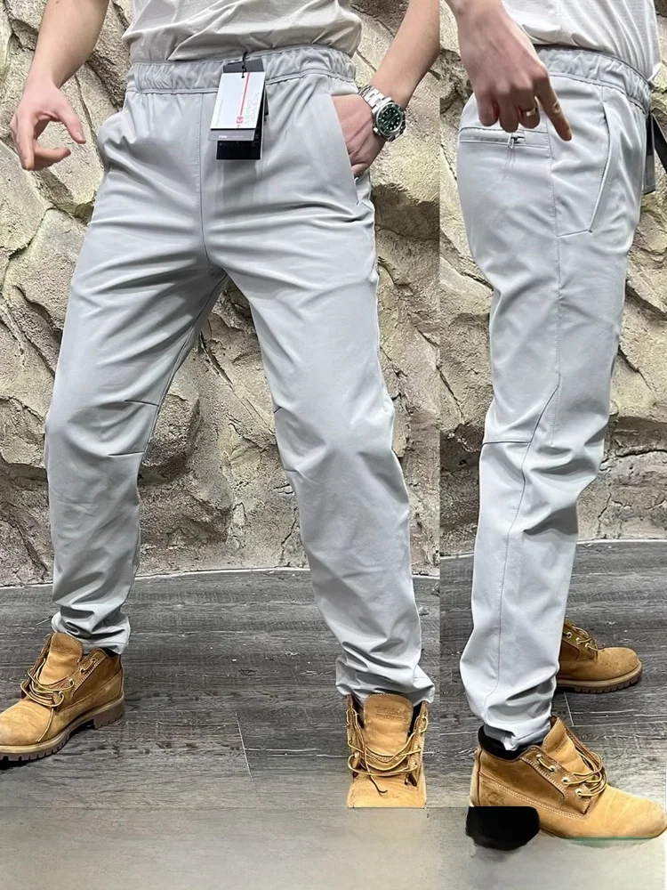 

Leavo Johnson 3D Tailored Waterproof Fce Lined Soft ell Men's Casual Pants Breathable Straight Leg Trousers for Youth