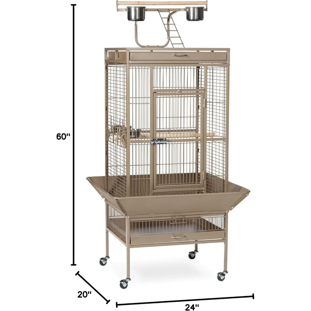 Pet Products Wrought Iron Select Bird Cage 3152COCO Coco Brown, 24-Inch by 20-Inch by 60-Inch