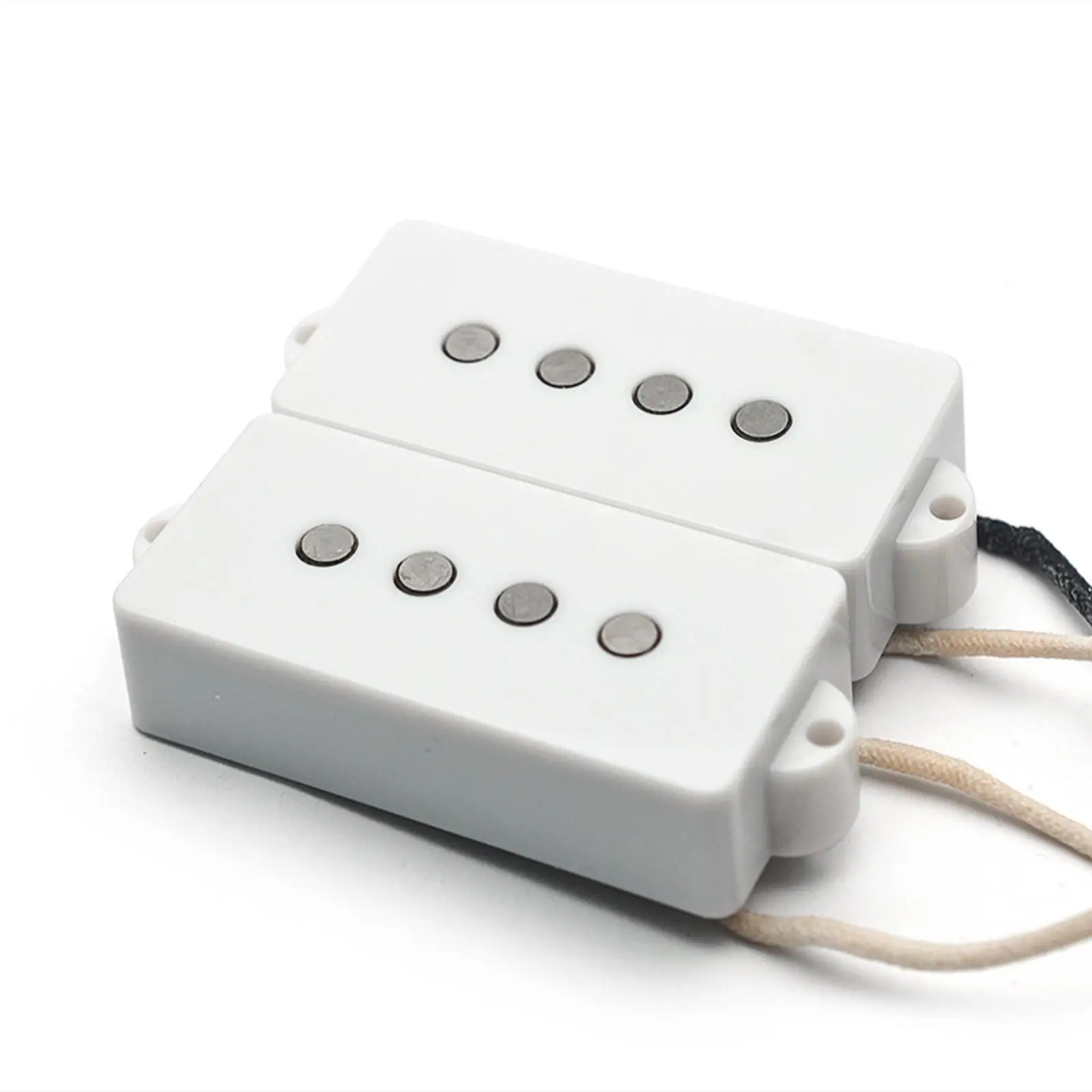Alnico 5 Wired Bass String Pickups 4 String Active Output Punchy Sound Replacement Set for Electric Bass