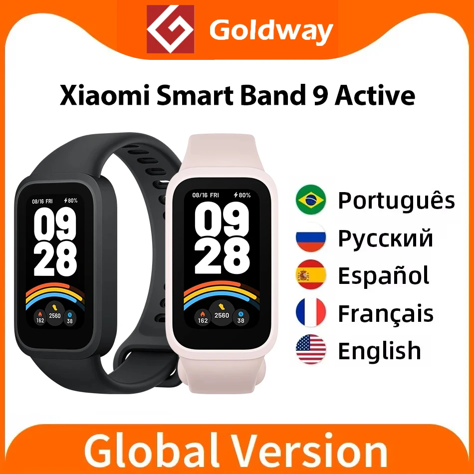Versión Global Xiaomi Smart Band 9 Active 1,47 ''pantalla 18 días de duración de la batería monitoreo de salud 5ATM pulsera deportiva Mi Fitness