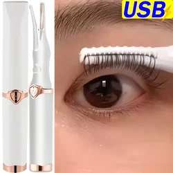 Elektrische Wimpernzange, USB wiederaufladbar, temperaturbeheizte Wimpern, langlebig, natürlich gelockt, Werkzeuge, intelligentes Make-up