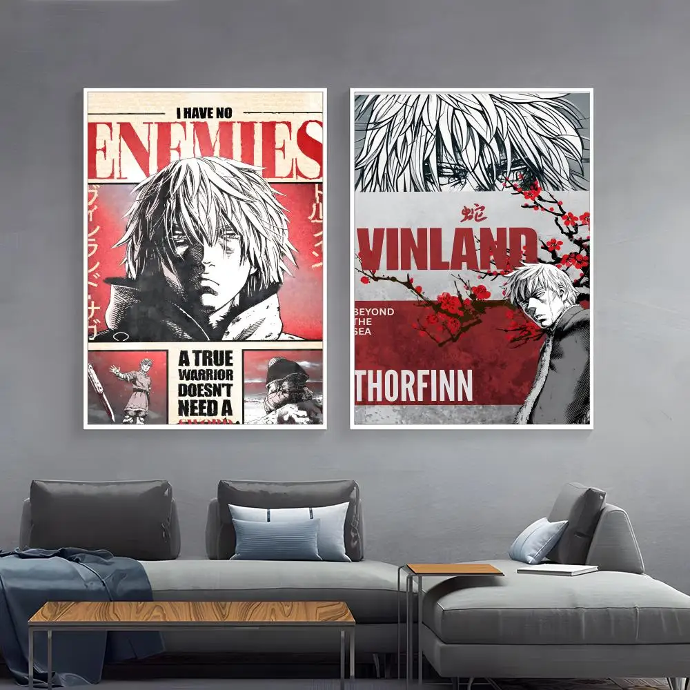V-Vinland Saga Anime Poster Paper Print Home Living Room Bedroom Entrance Bar Cafe Art Painting Decoration
