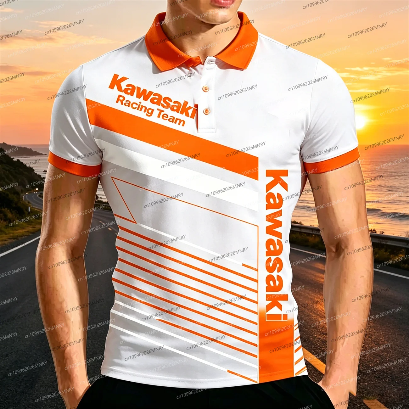 

Motorcycle Kawasaki POLO shirt Summer Mens Polo Shirt 3D Print Women Short-sleeved Breathable Motorcycle T-shirt Top