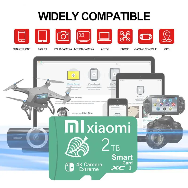 Xiaomi Camera SD Card 2TB 1TB 512GB U3 Flash Memory Card 128GB Mini Card Class10 For Camera Memory Card 256GB 128GB TF Card Game