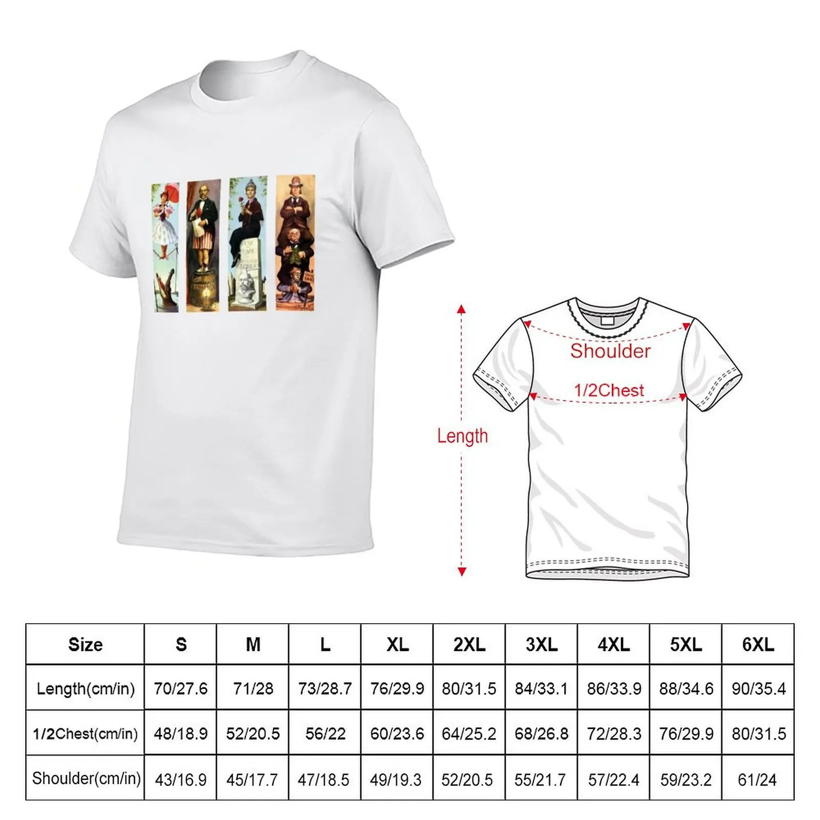 Haunted Mansion All Character T-Shirt t shirt man plain funny t shirts dark humor T-Shirt