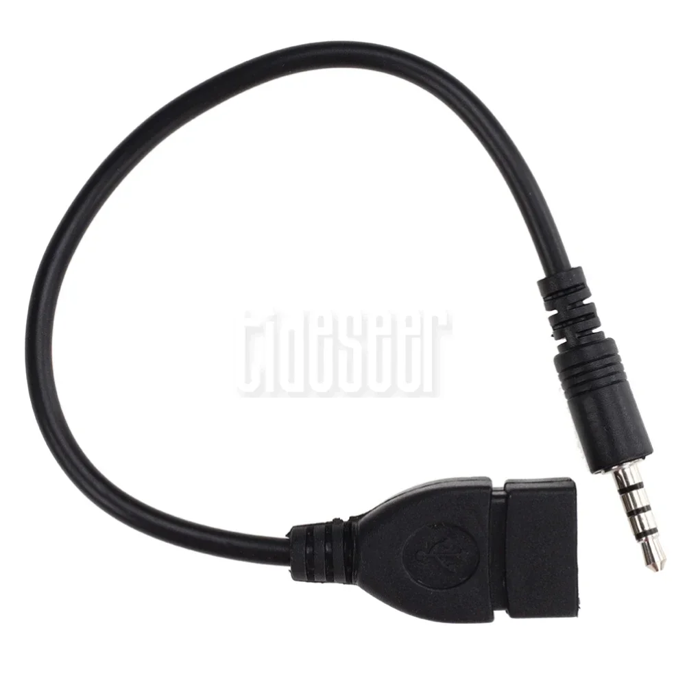 300pcs Jack 3.5mm Male AUX Audio Plug To USB 2.0 Female Adapter Aux Cable Converter Cord For Car MP3 Speaker U Disk Accessories