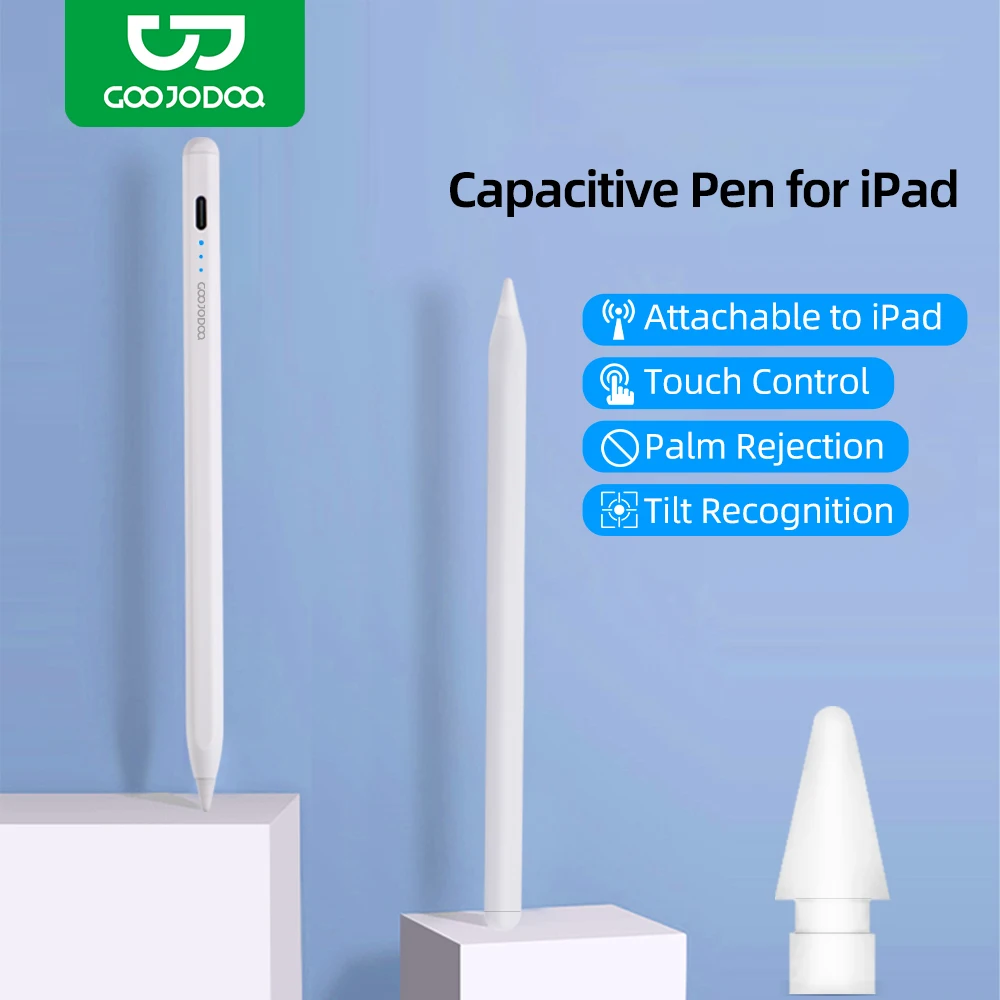 

Стилус GOOJODOQ 715A для iPad с функцией Palm Rejection, для Apple Pencil 2 1 IPad mini 5 6 Pro 11 12,9 2018-2022 Air 345