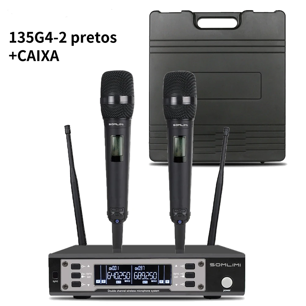 

EW135G4+Box UHF Long Distance Dual Channel Handheld Professional Wireless Microphone System Stage Performance Dynamic