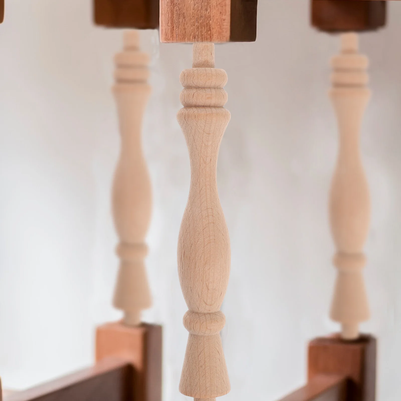 

2pcs Column Cabinet Solid Wood Baluster Roman Design Storage Decor Furniture Wooden Balusters Spindles Spindles Craft