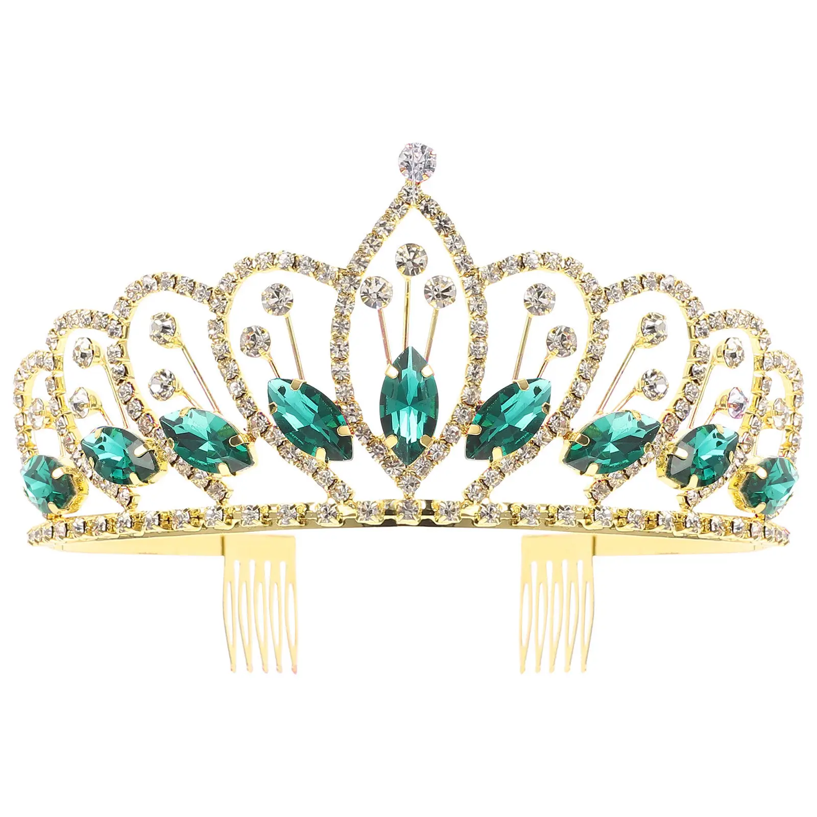 

Rhinestones Crown Headband Light Chic Design Sparkling Bridal Hair Accessory for Wedding Party Women Crown