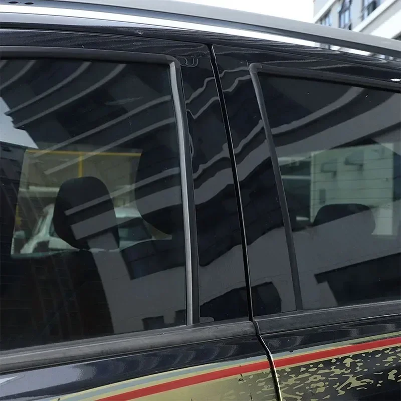 For Ford Ranger Wildtrak T7 T8 2015-2021 PC Black Car Window Center Pillar Decoration Stickers Car Accessories view 3