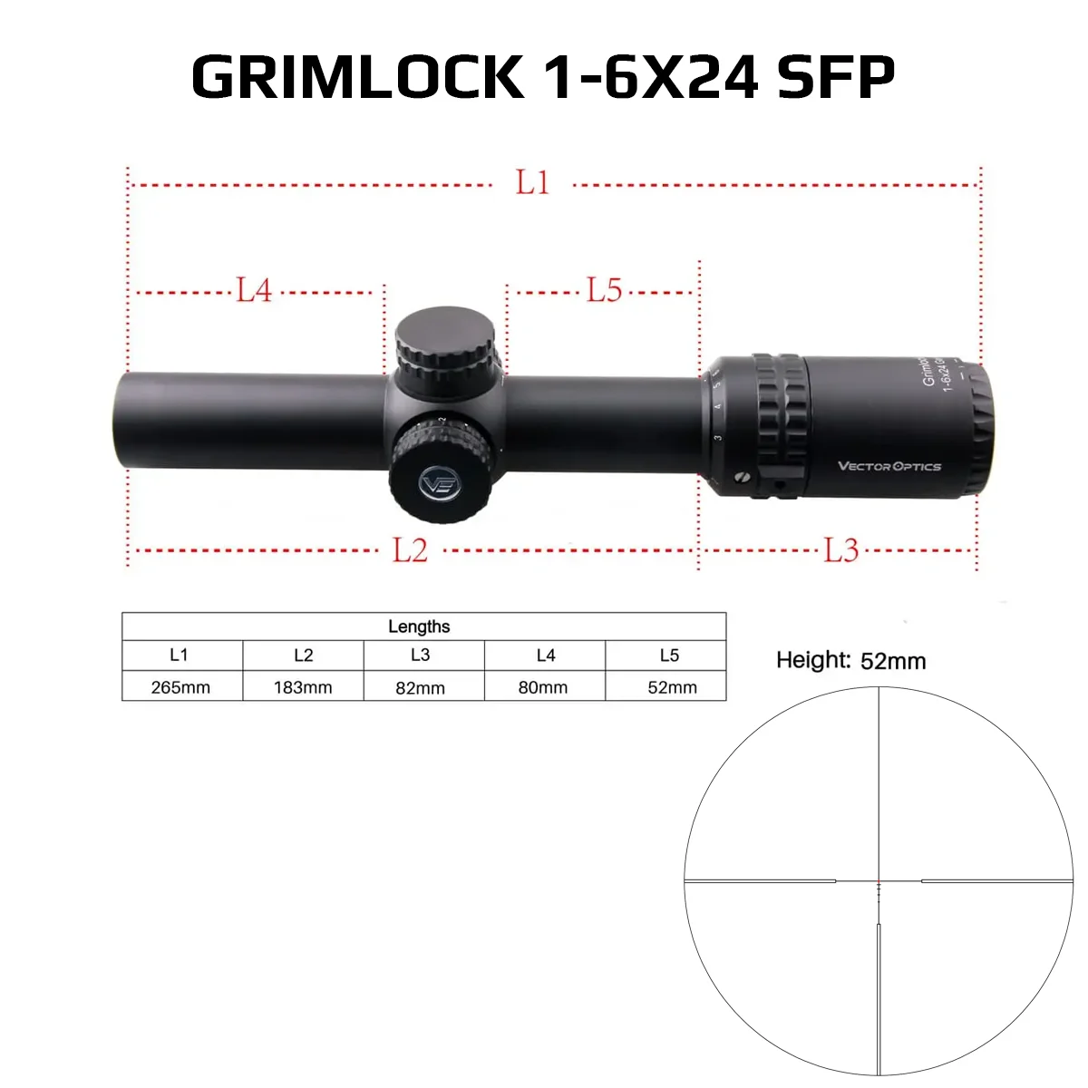 Vector Optics-mira telescópica 1-4x24 1-6x24 SFP/FFP LPVO para Rifles y pistolas de aire AR15 308 30-06, CQB de caza, 5 años de garantía