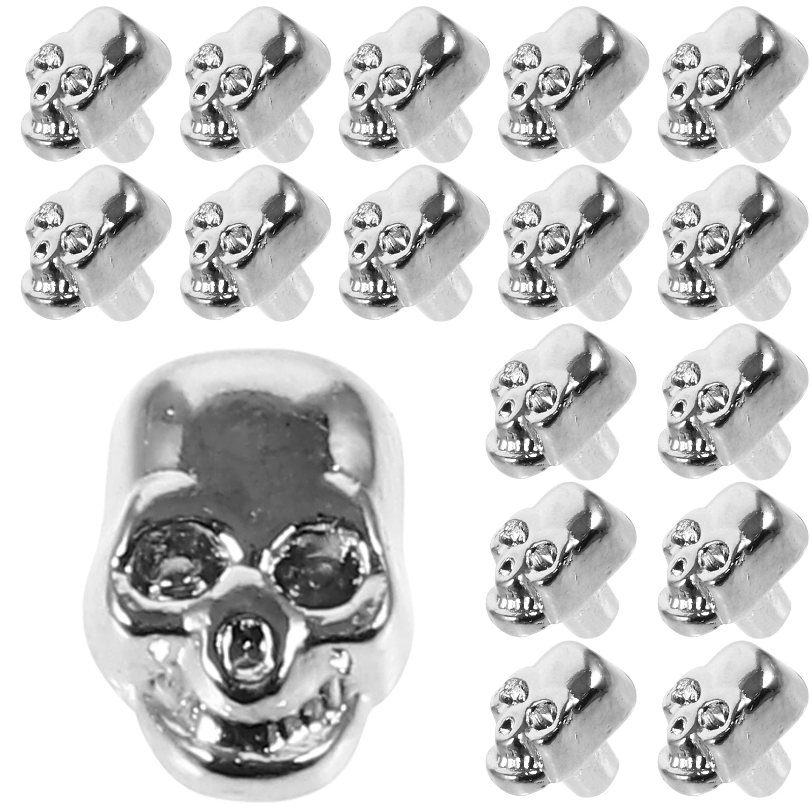 

20 Pcs Skull Rivets Halloween Studs Diy Bag Metal Spikes Craft Clothing Kit Bags