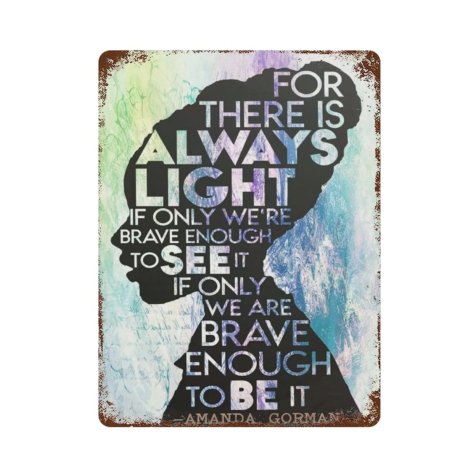 

Dreacoss металлический жестяной знак, Ретро стиль, новый постер, железная живопись, поэма 2021 жестяной знак, поэма жестяной знак, Amanda Gorman