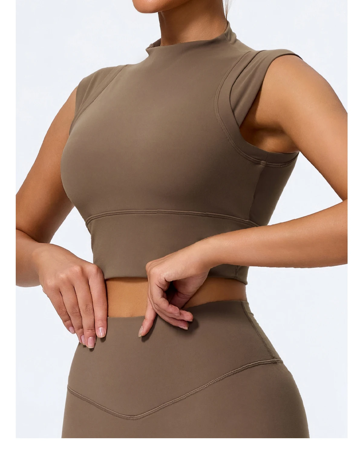 High Impact Gym Top Weibliche Push-Up Sport-Bh Yoga Kleidung Sport Weste Frauen Workout Crop Top Weibliche Stoßfest Büstenhalter Frauen – Detail 18