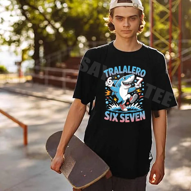 67 Brainrot الإيطالية ميمي مضحك 67 الأولاد أزياء زي ستة سبعة 6-7 تي شيرت Y2k المشجعين الفوضى الفكاهة قائلا المحملة الجدة القمم هدية