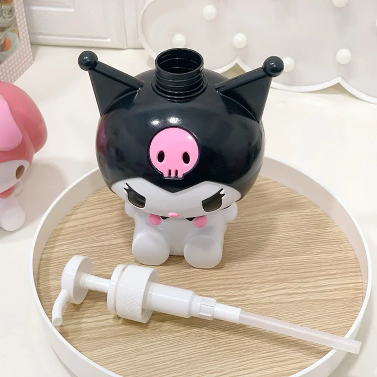 Kawaii Sanrio ขวดใส่เจลอาบน้ำ3D การ์ตูนอนิเมะขวดใส่โลชั่นของฉัน Cinnamoroll Kuromi ความจุขนาดใหญ่