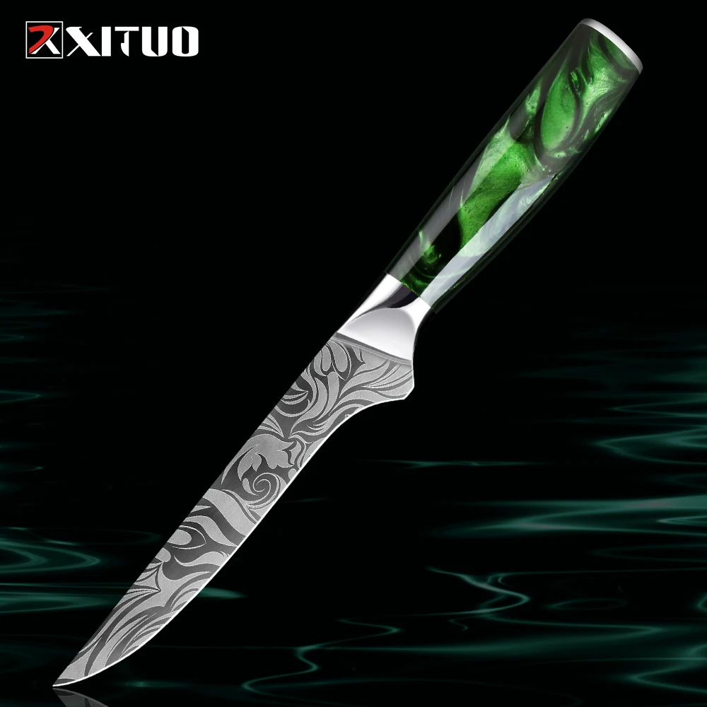 Fish Fillet Knife and Fishing Knife German Stainless Steel 6 inch knives,Filet Knife for Fish and Boning Knife for Meat Cutting