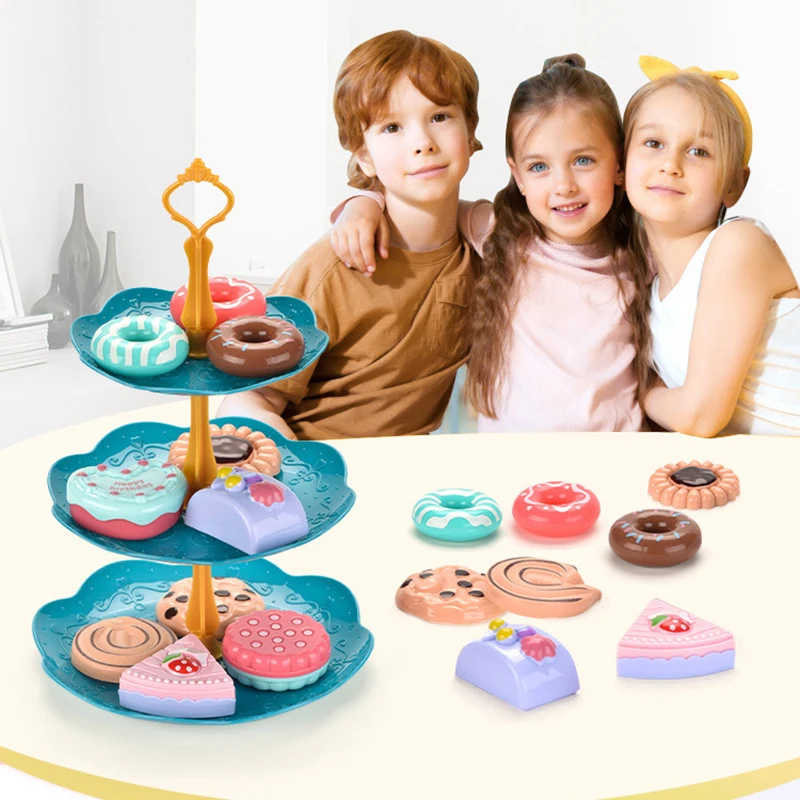 Children DIY Pretend Play Toy Simulation Coffee Set Tableware Play House Kitchen Afternoon Tea Game Toys Gifts for Kids Girls