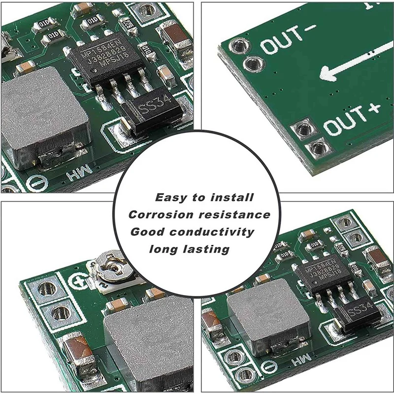 ABFT-24PCS MP1584 DC-DC تنحى وحدة امدادات الطاقة 3A قابل للتعديل محول فرق الجهد لاردوينو استبدال LM2596 24 فولت 12 فولت 5 فولت 3 فولت