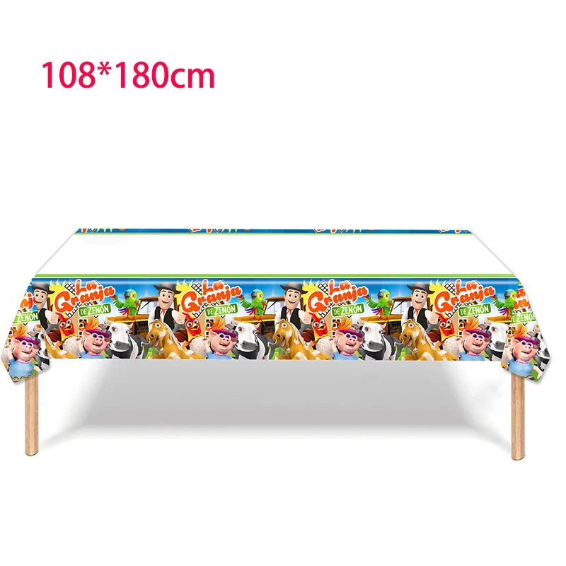 La Granja Zenon Birthday Party Decoration Balloon Banner Cake Topper Tableware Farm Party Supplies Baby Shower