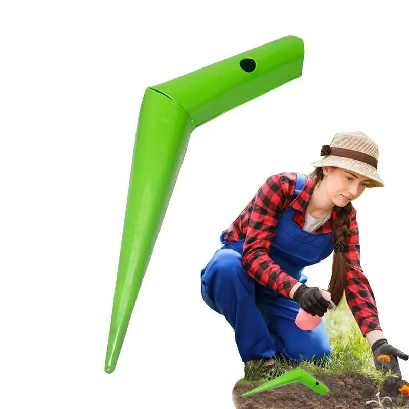 Garden Dibber Portable Anti Rust Bulb Puncher Planter Tool For Flower Vegetable Planting Weeding Loosening Soil Transplanting