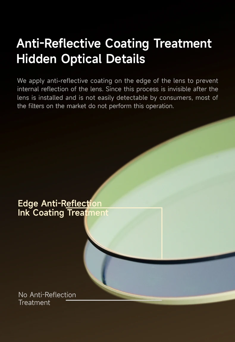 Brightin Star AERO UV-Filter, Schott B270 Glas, Ultra-Slim Messingrahmen, 28-lagige Nano-Beschichtung, wasserabweisend für Kameraobjektive – Detail 22