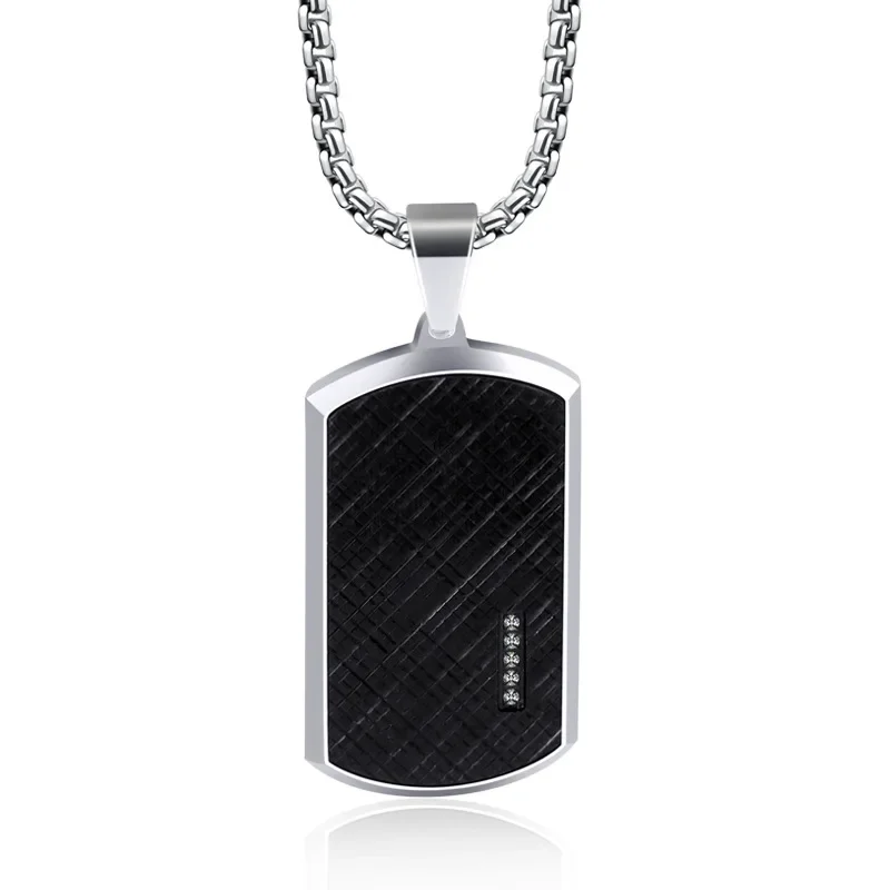 Boutique Jewelry Trendy Hang Tag Necklace Stainless Steel Hip-hop Fashion Accessories Gift